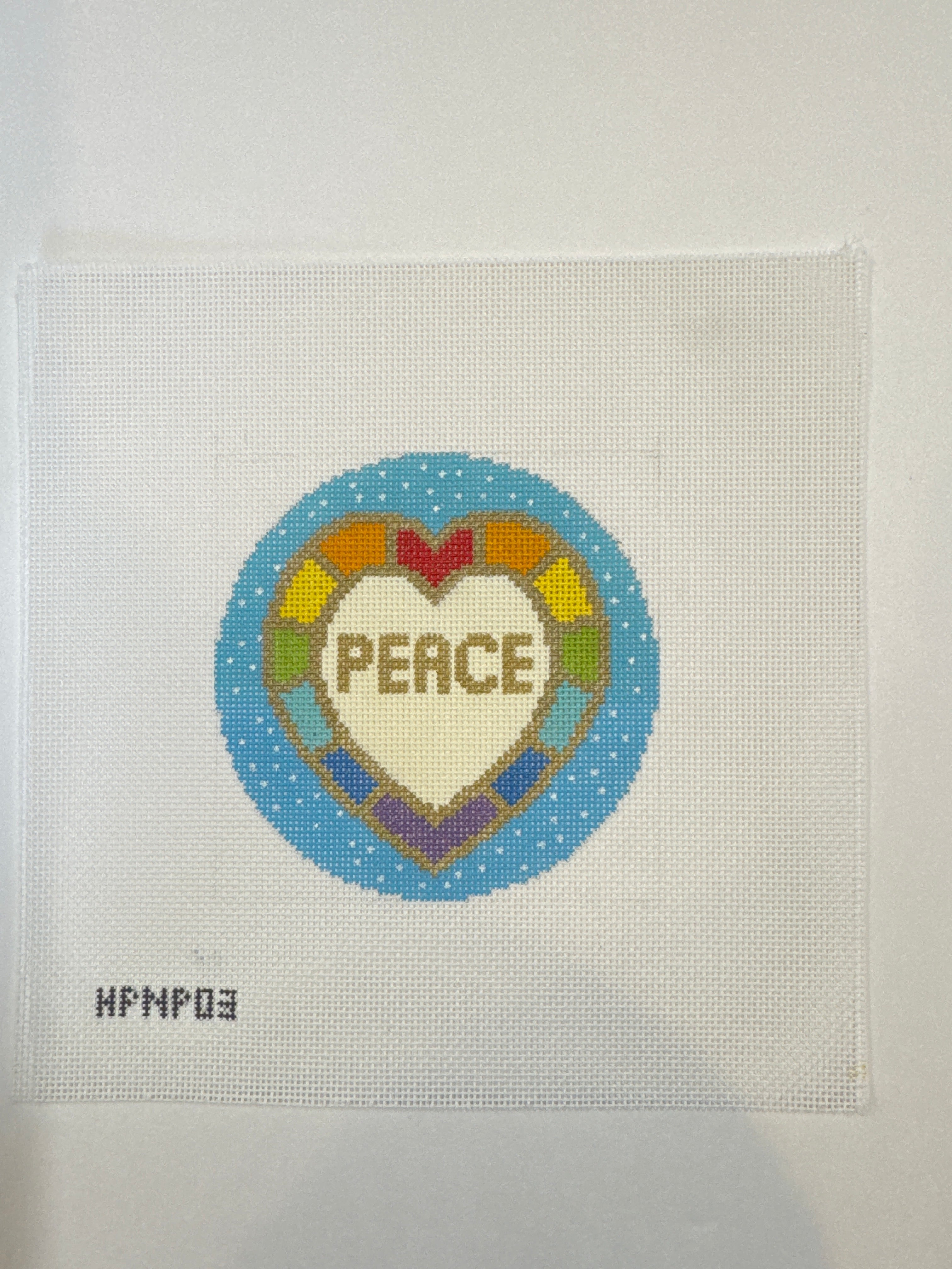 HPNP03 Peace Rainbow Heart