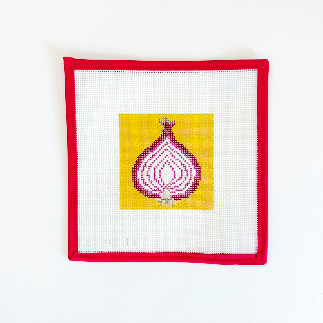 Red Onion SquareBeau Verre ArtCanvasThe Red Thread Atelier