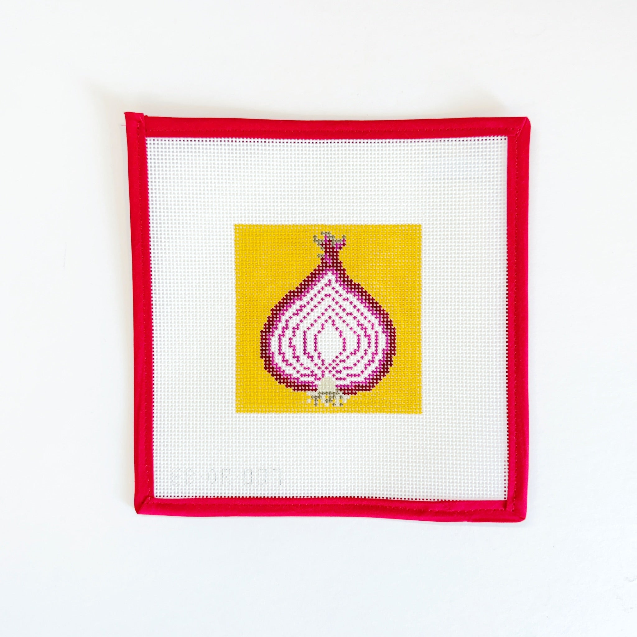Red Onion SquareBeau Verre ArtCanvasThe Red Thread Atelier