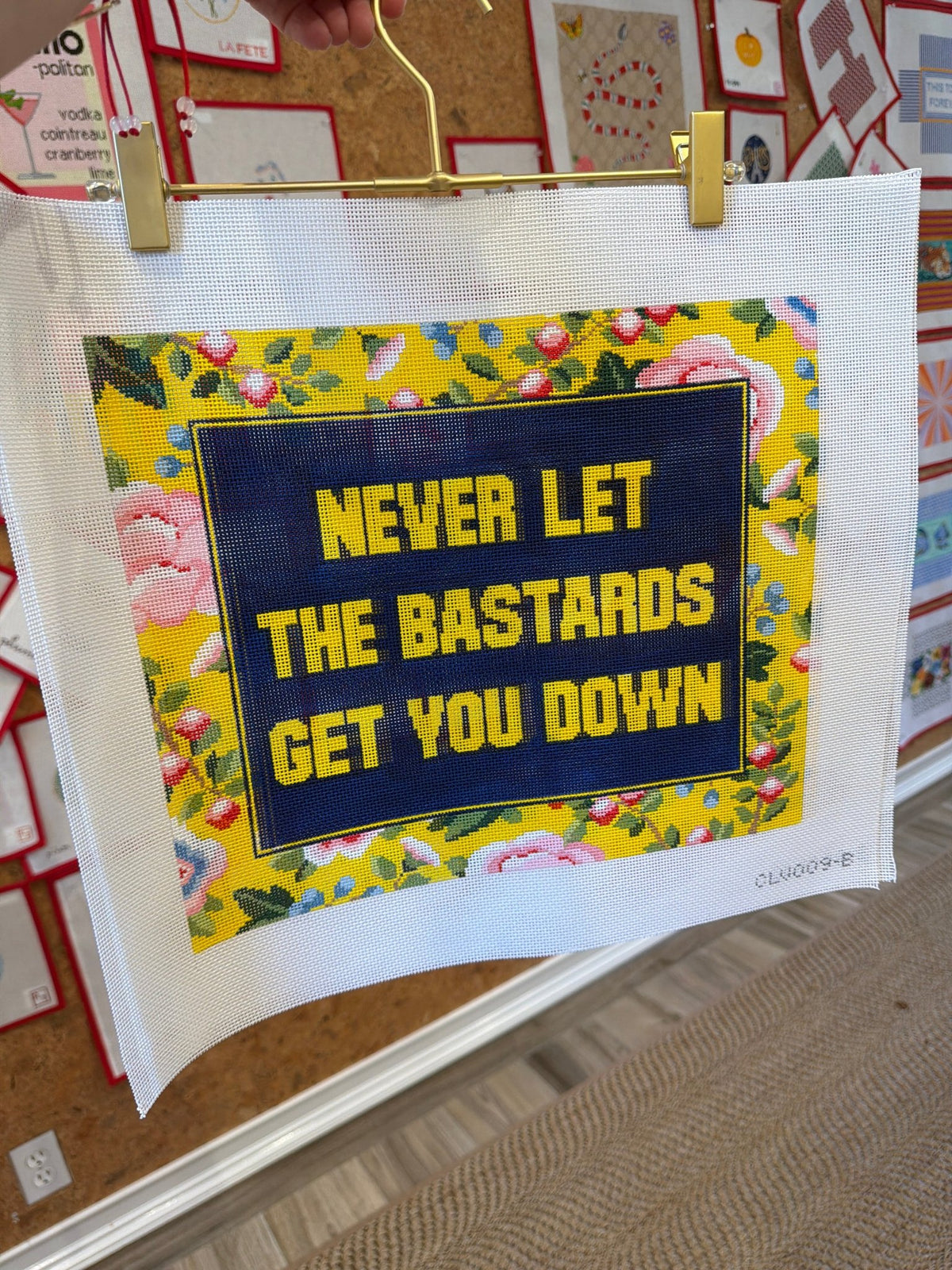 CLV009-B Never Let the BastardsCate La VieCanvasThe Red Thread Atelier
