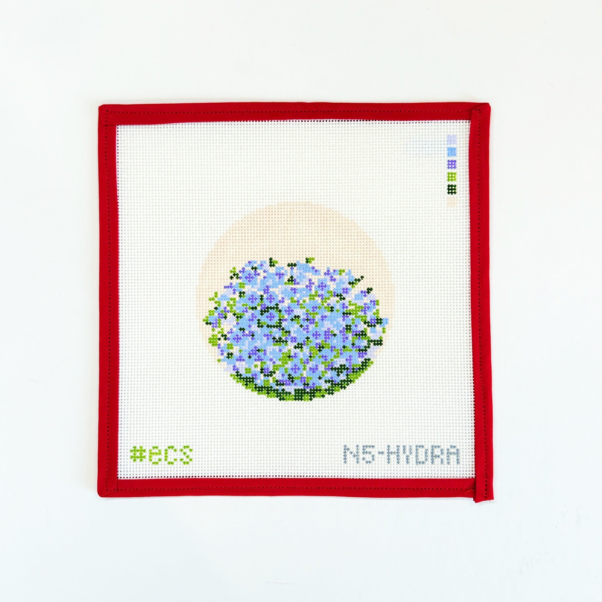 Hydrangea Floral RoundElizabeth Crane SwartzCanvasThe Red Thread Atelier