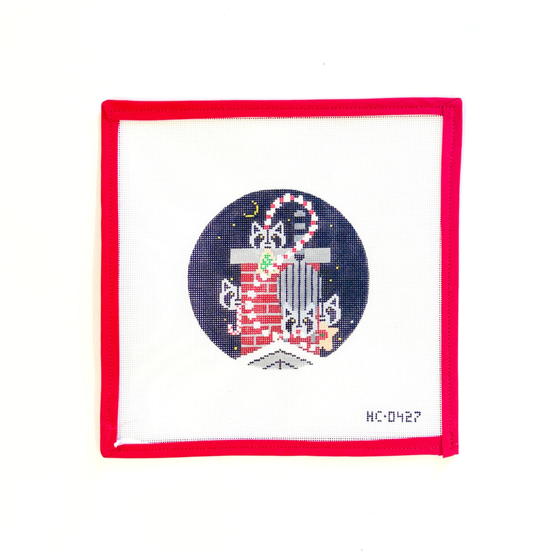 Chimney Christmas RaccoonsMeredith CollectionCanvasThe Red Thread Atelier