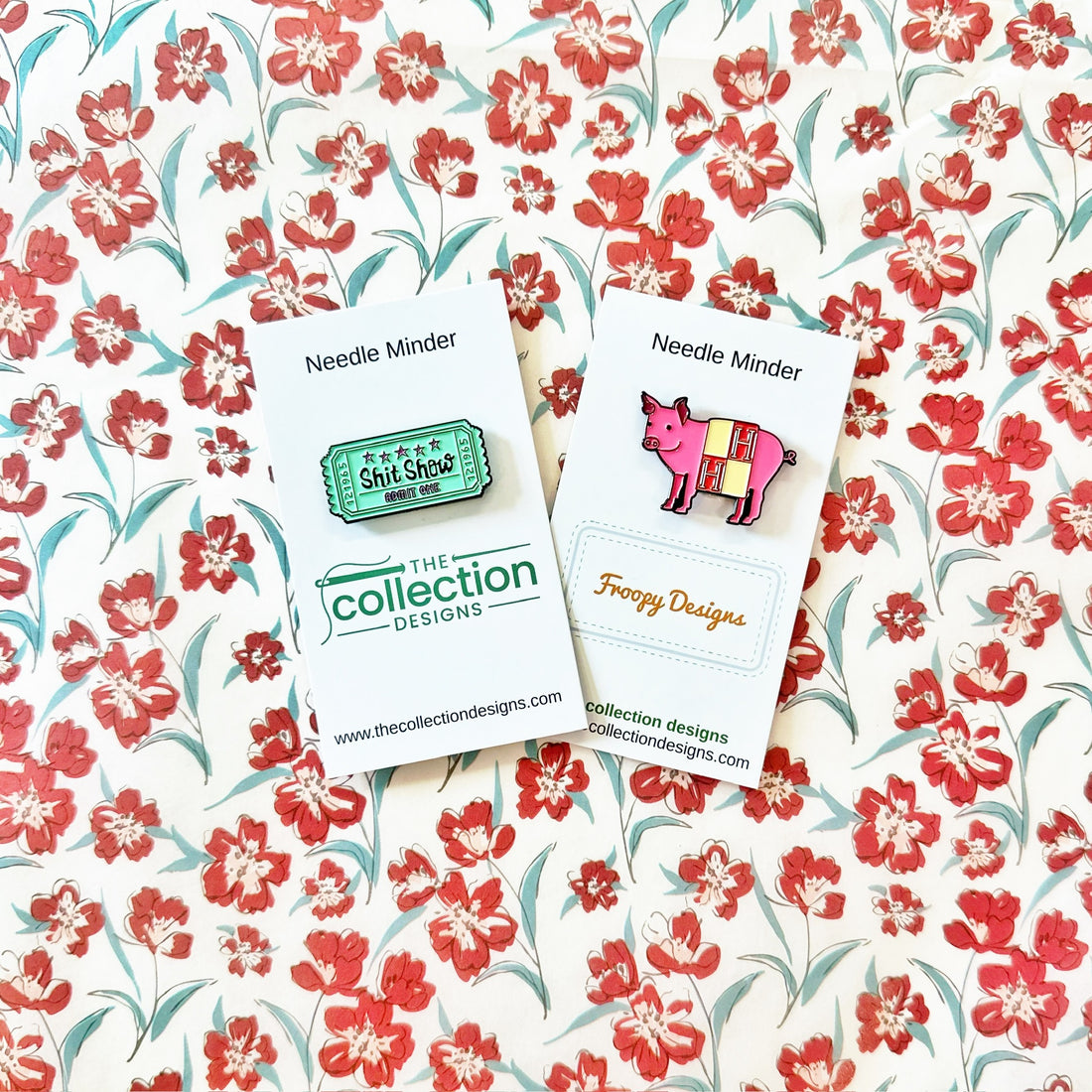 Sh!t Show Ticket Needle minderThe Collection DesignsNeedleminderThe Red Thread Atelier