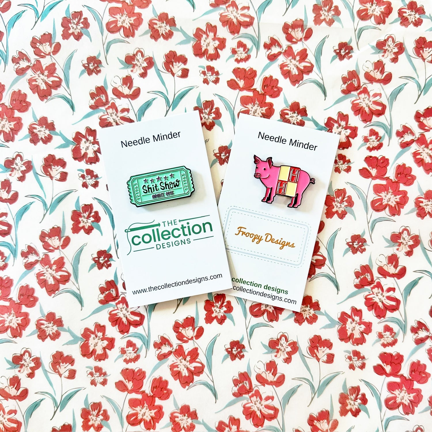 Sh!t Show Ticket Needle minderThe Collection DesignsNeedleminderThe Red Thread Atelier