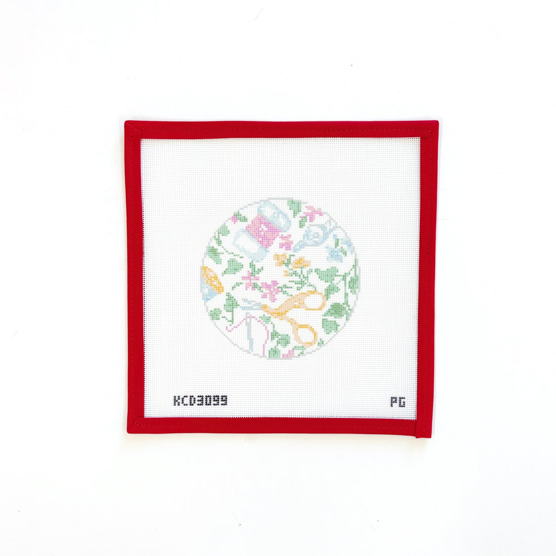 Needlepoint Print RoundKCNCanvasThe Red Thread Atelier