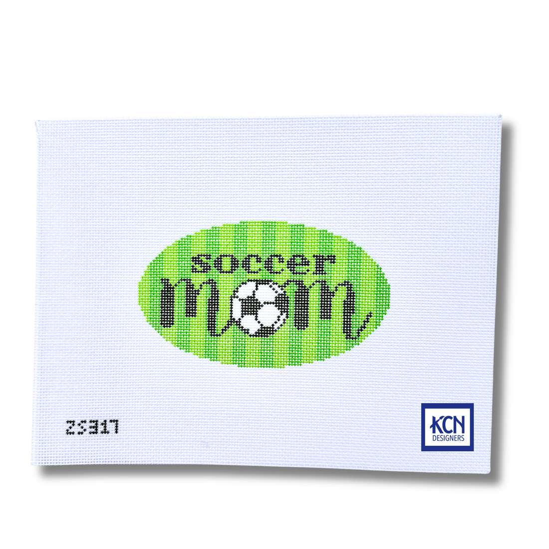 Soccer Mom needlepoint canvas by Ziggy Stitches for KCN Designers