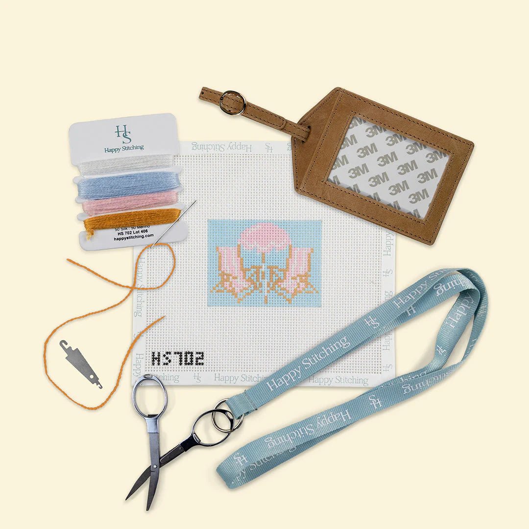 Beach Bliss - Happy Stitching Luggage Tag KitKCNKitThe Red Thread Atelier