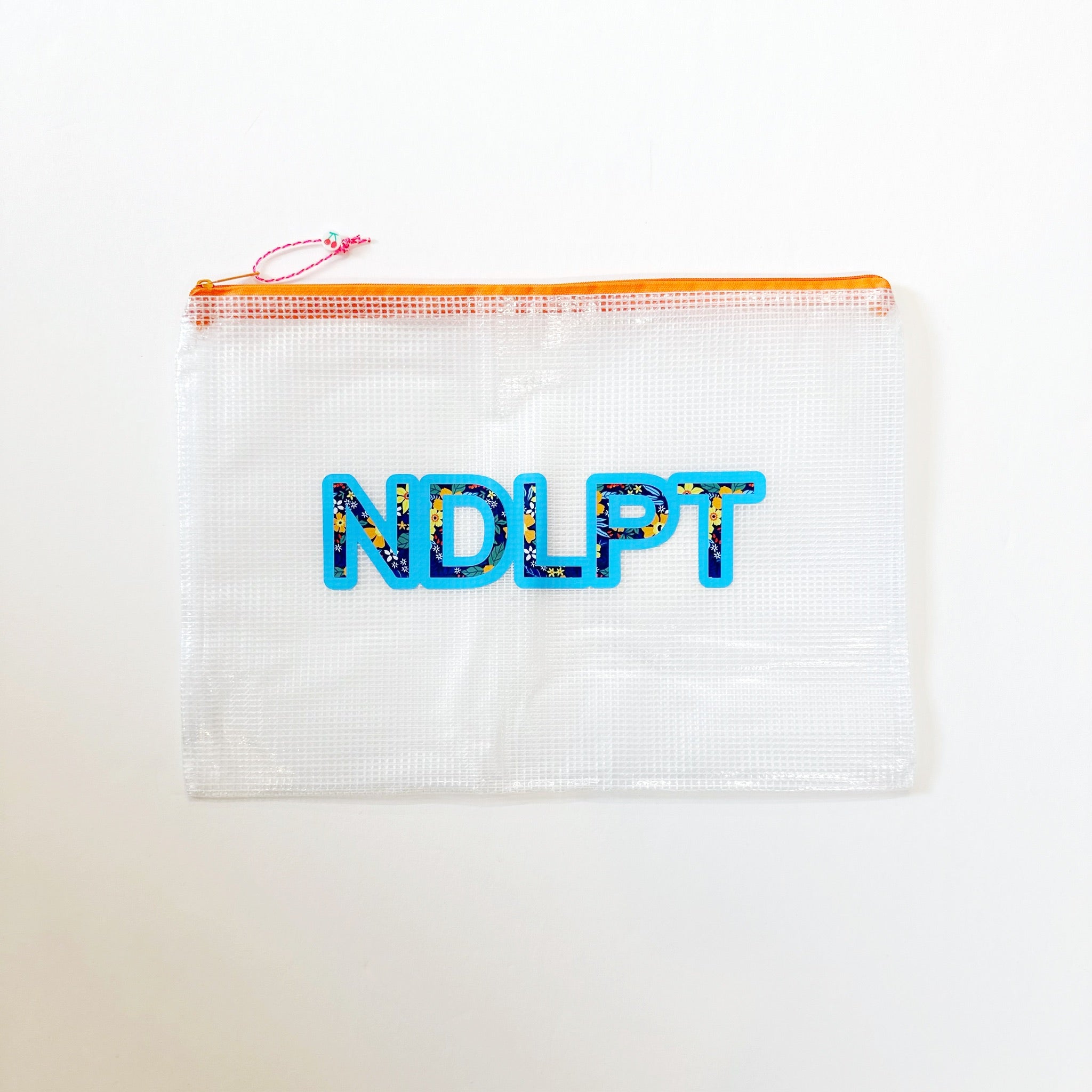 Orange NDLPT Project Bag - smallUp North NeedlepointAccessoriesThe Red Thread Atelier