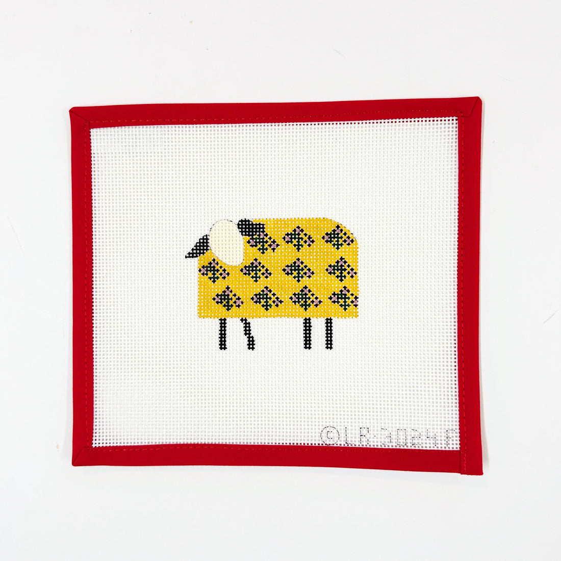 Gold Sheep w flowers