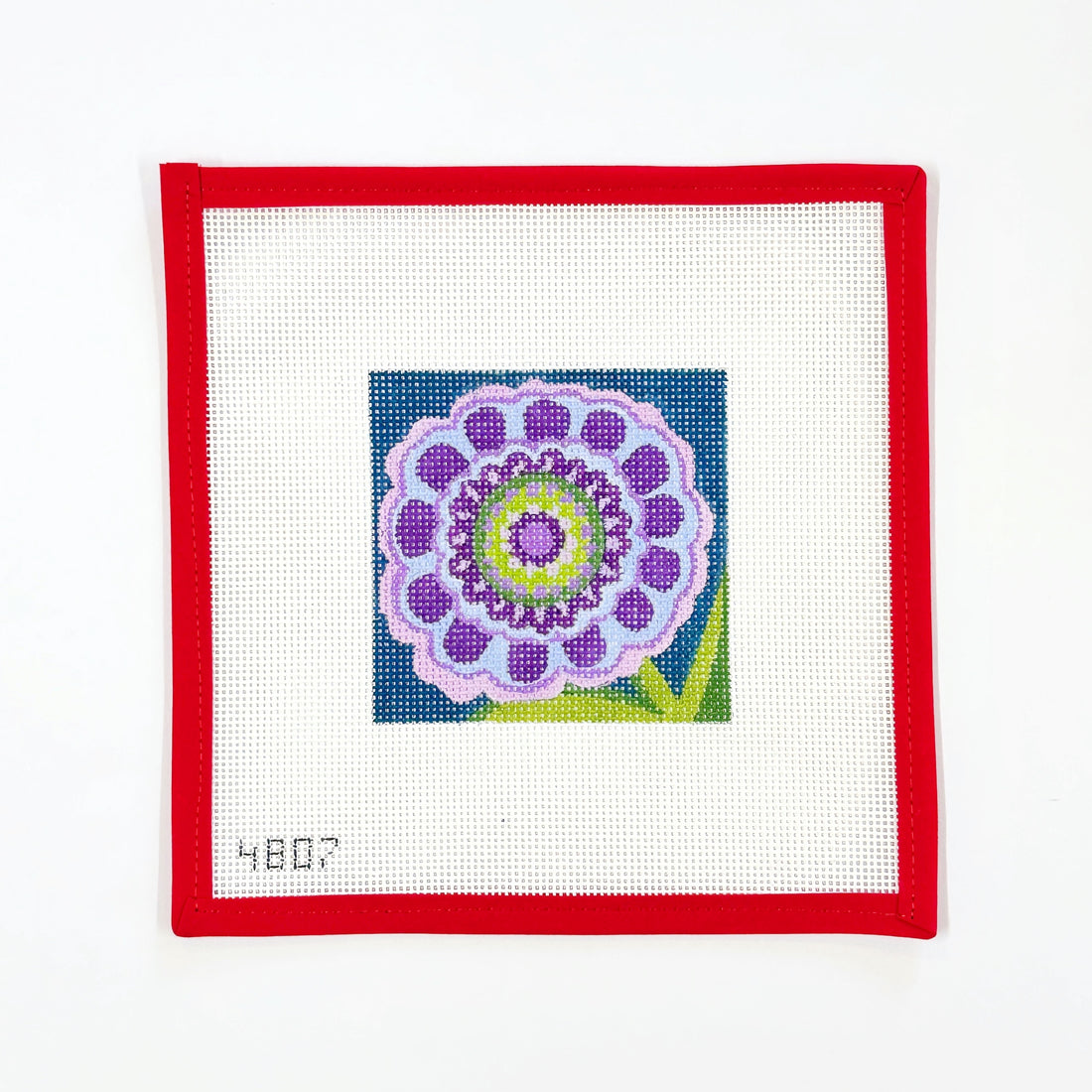 Purple Flower on Teal