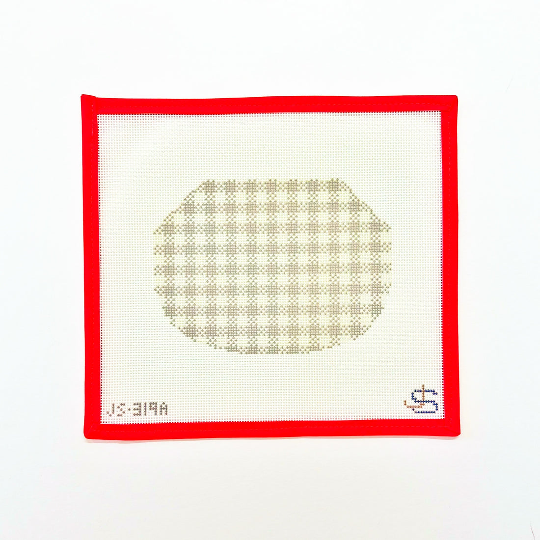 Kiss Lock Bag Canvas - Gingham GreyscaleJeni Sandberg NeedlepointCanvasThe Red Thread Atelier