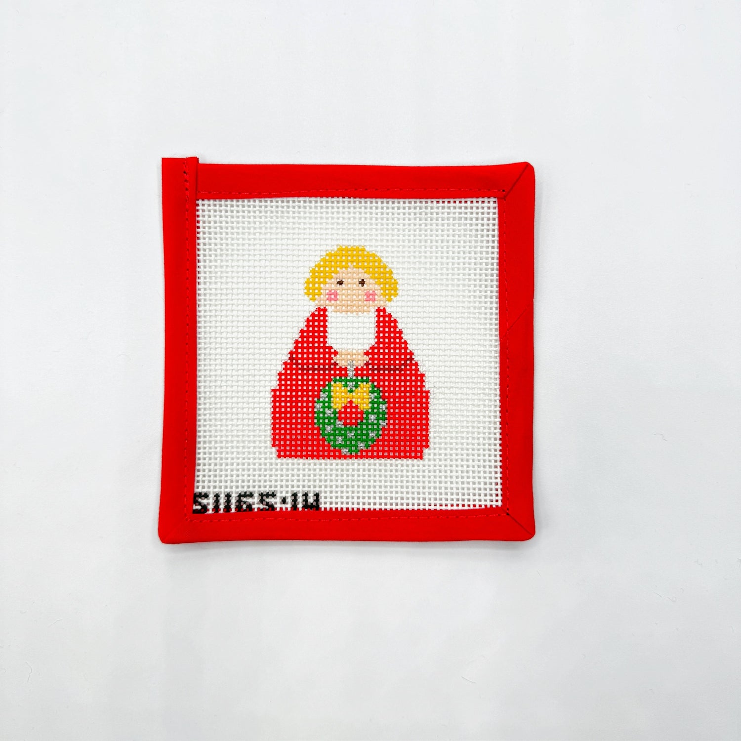Stitch It’s - Red Angel w Green WreathKCNThe Red Thread Atelier