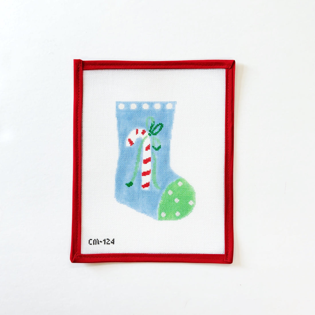 Candy Cane Mini StockingThe Needle BugCanvasThe Red Thread Atelier