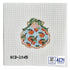 Holiday Oranges Gilded Scallop ornament needlepoint canvas by SCT Designs for KCN Designers