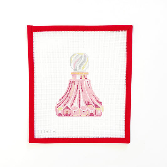 Pink Fluted Perfume Bottle