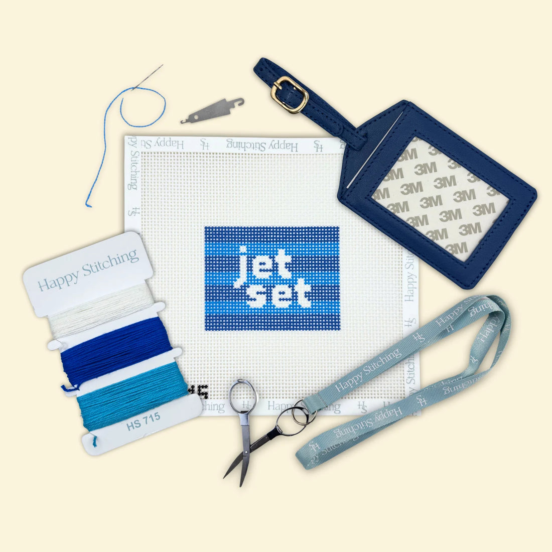 Jet Set Luggage Tag Kit - Happy Stitching