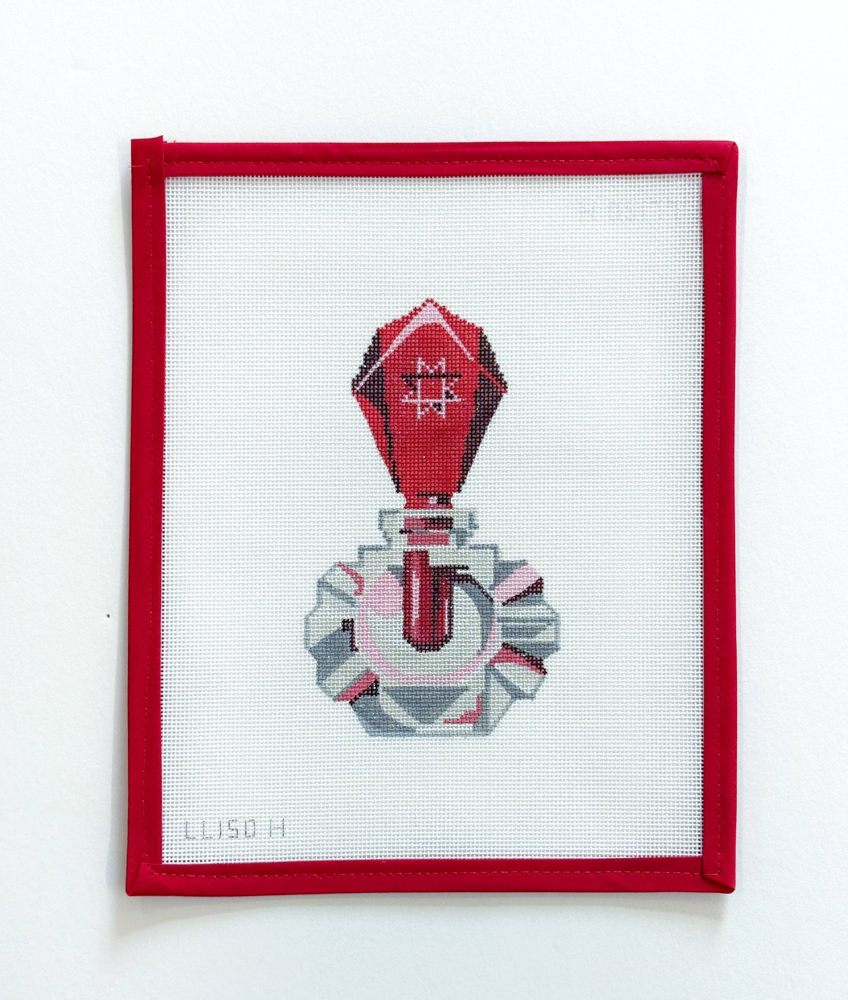 Pink &amp; Red Glass Perfume Bottle