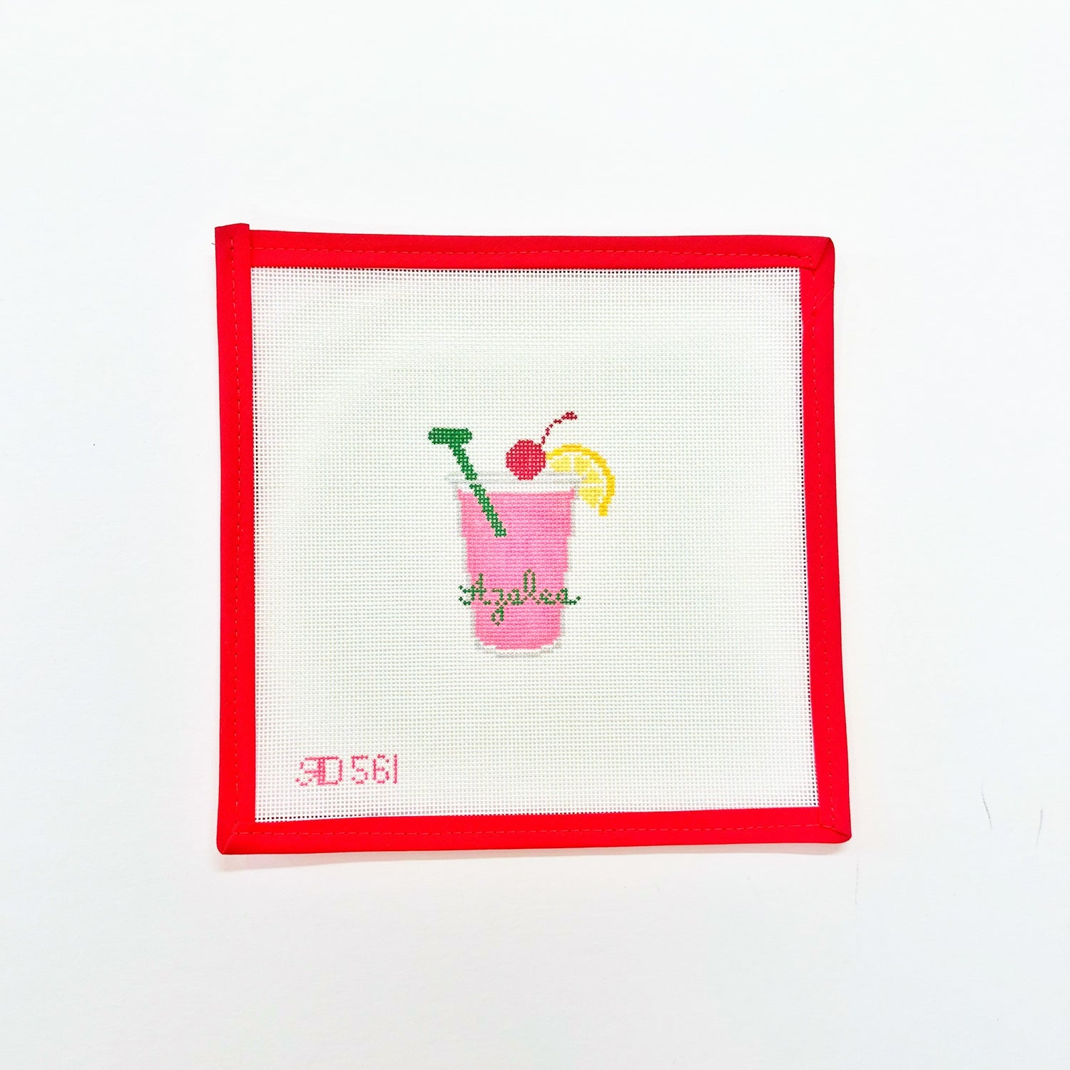 Azalea Cocktail CoasterRachel DonleyCanvasThe Red Thread Atelier