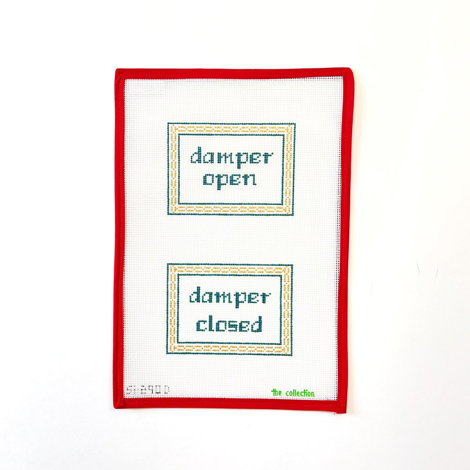 Damper Open/Closed SignThe CollectionCanvasThe Red Thread Atelier