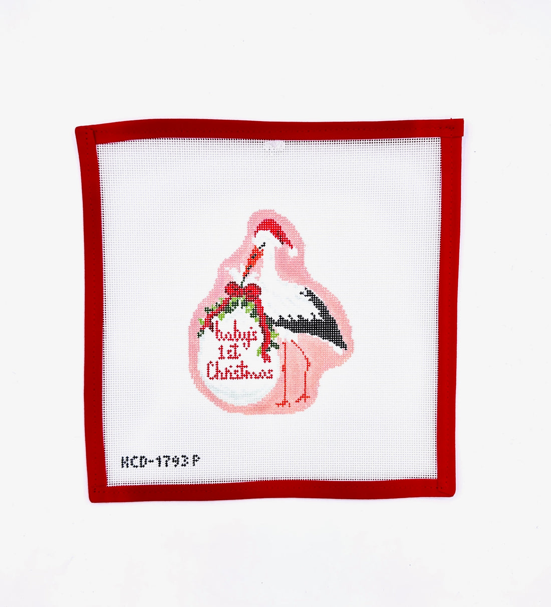 Baby’s First Christmas Pink Stork