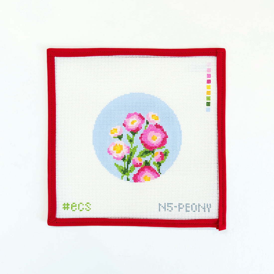 Peony Floral RoundElizabeth Crane SwartzCanvasThe Red Thread Atelier