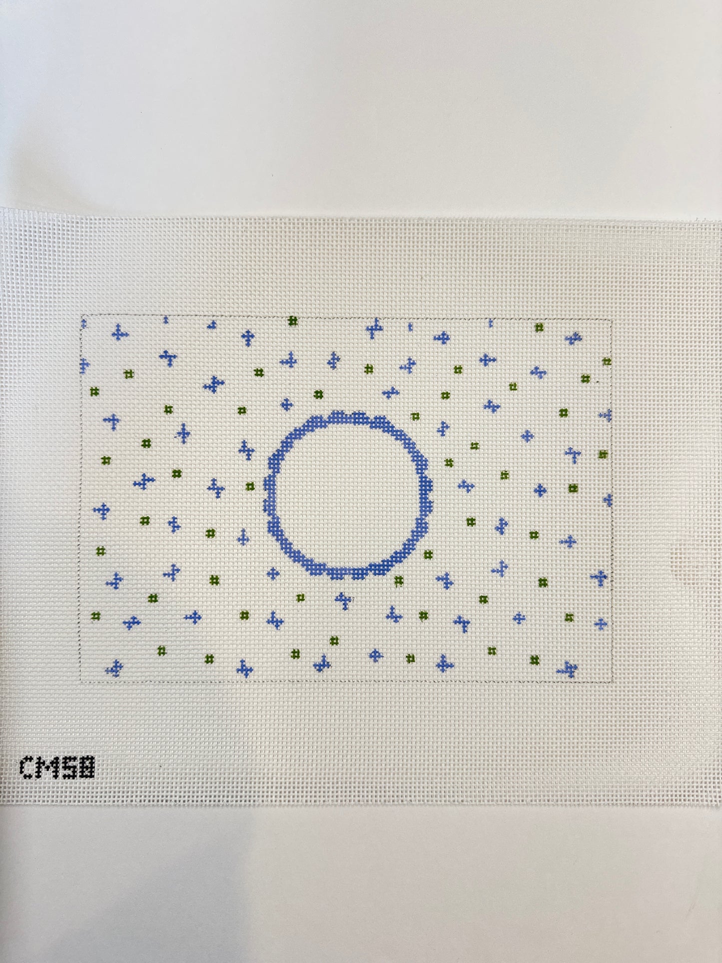 CM58 13 Blue Star Clutch on 13 mesh