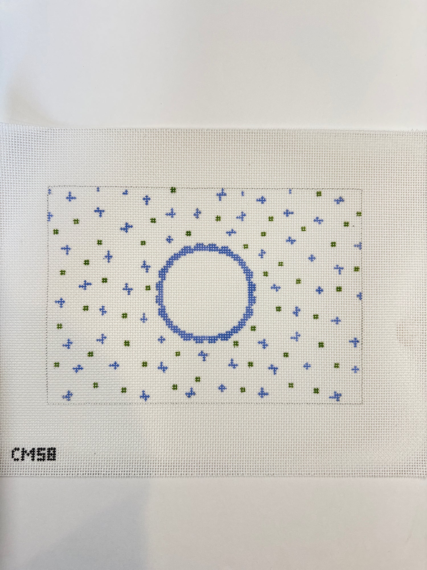 CM58 13 Blue Star Clutch on 13 mesh