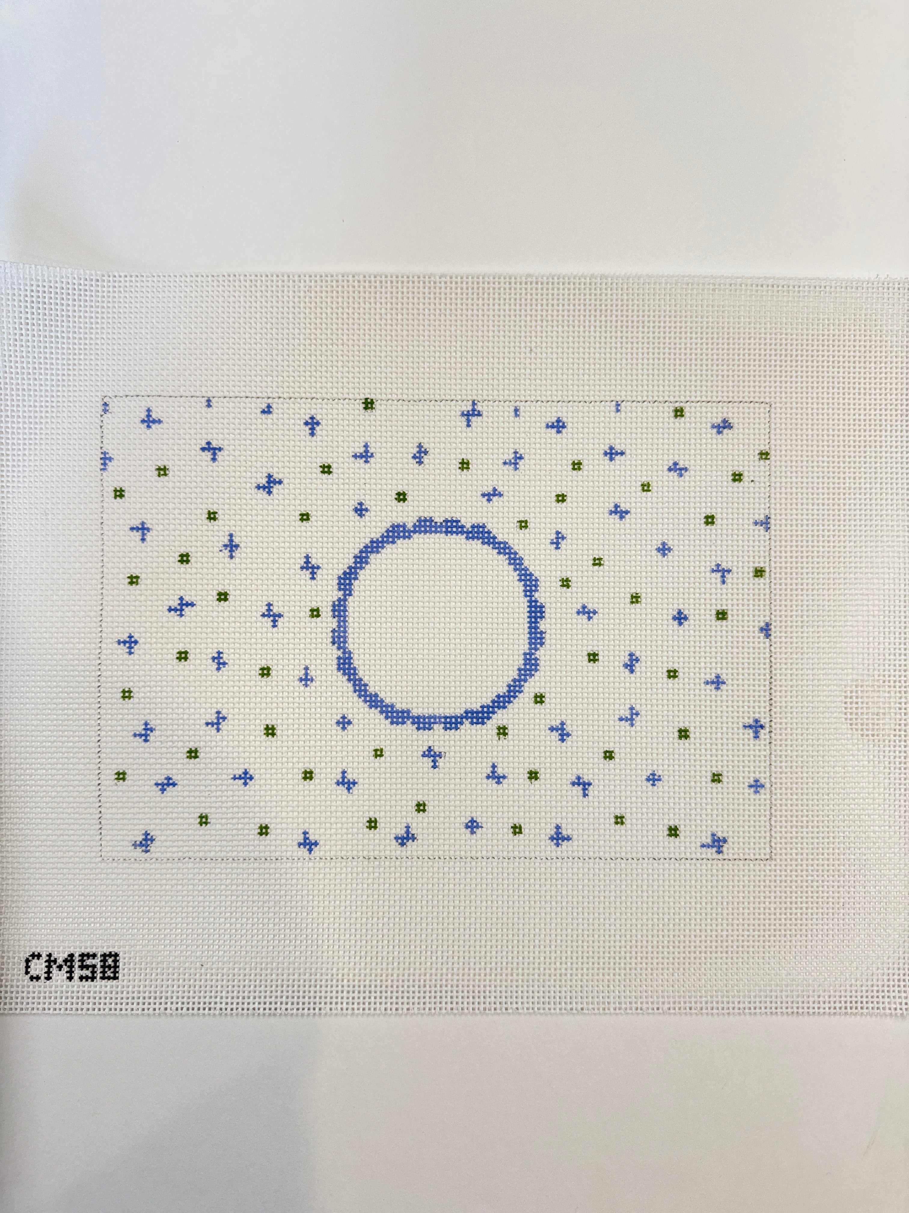 CM58 13 Blue Star Clutch on 13 mesh