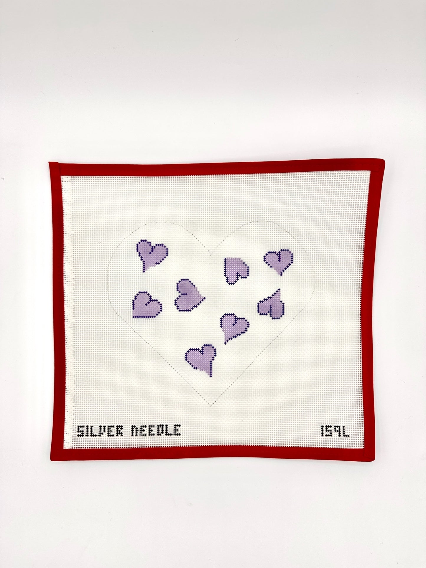 Silver Needle Hearts Pillow