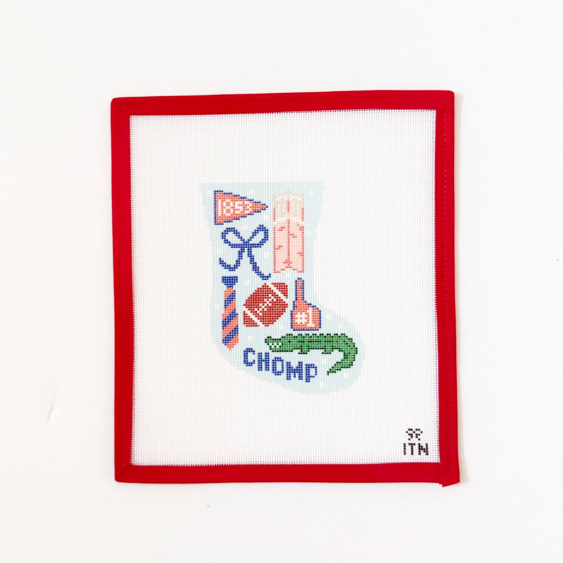 UF Mini StockingIvy Thread NeedlepointCanvasThe Red Thread Atelier