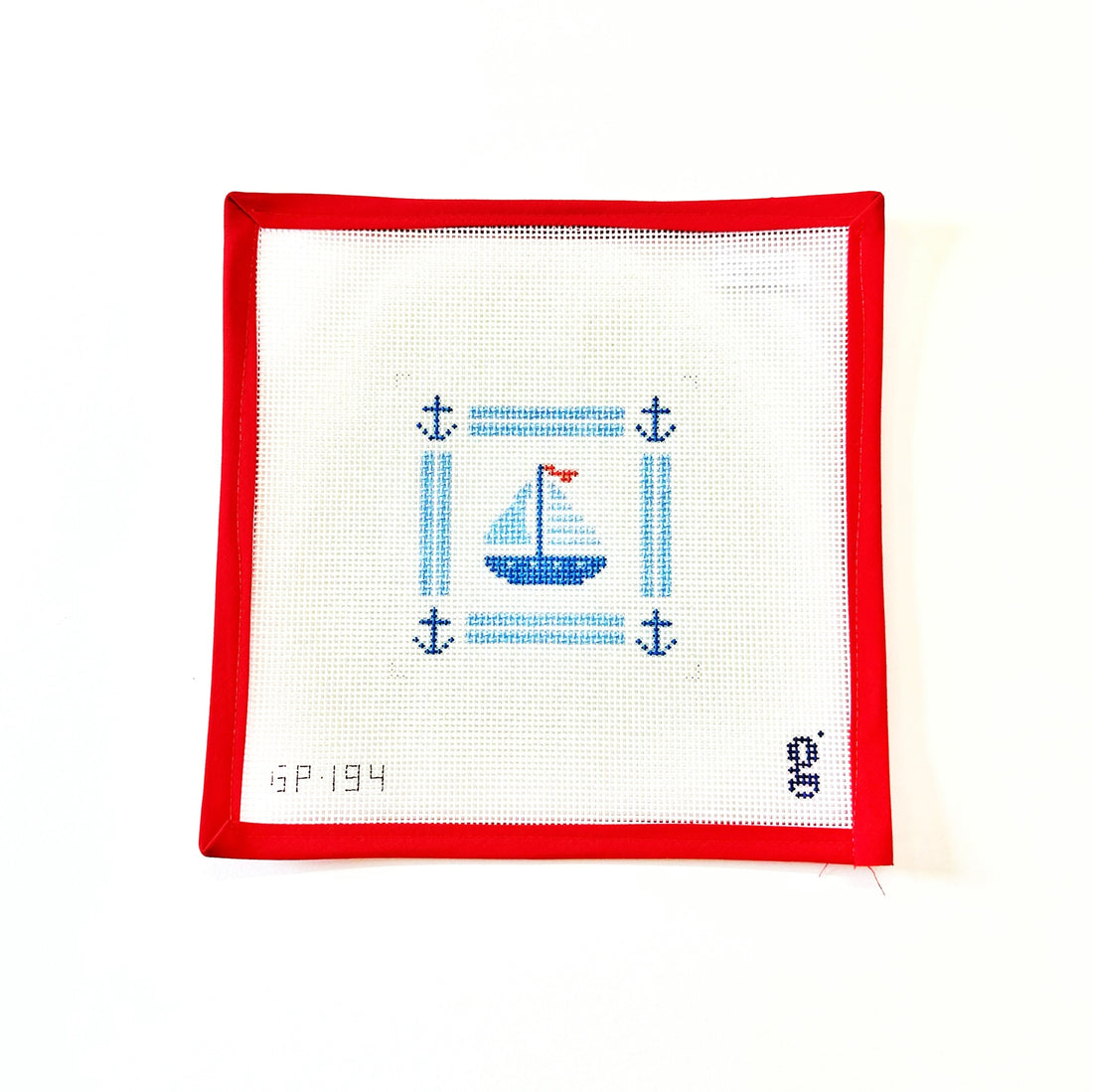 Sailboat Square Mini SignGoodpointCanvasThe Red Thread Atelier