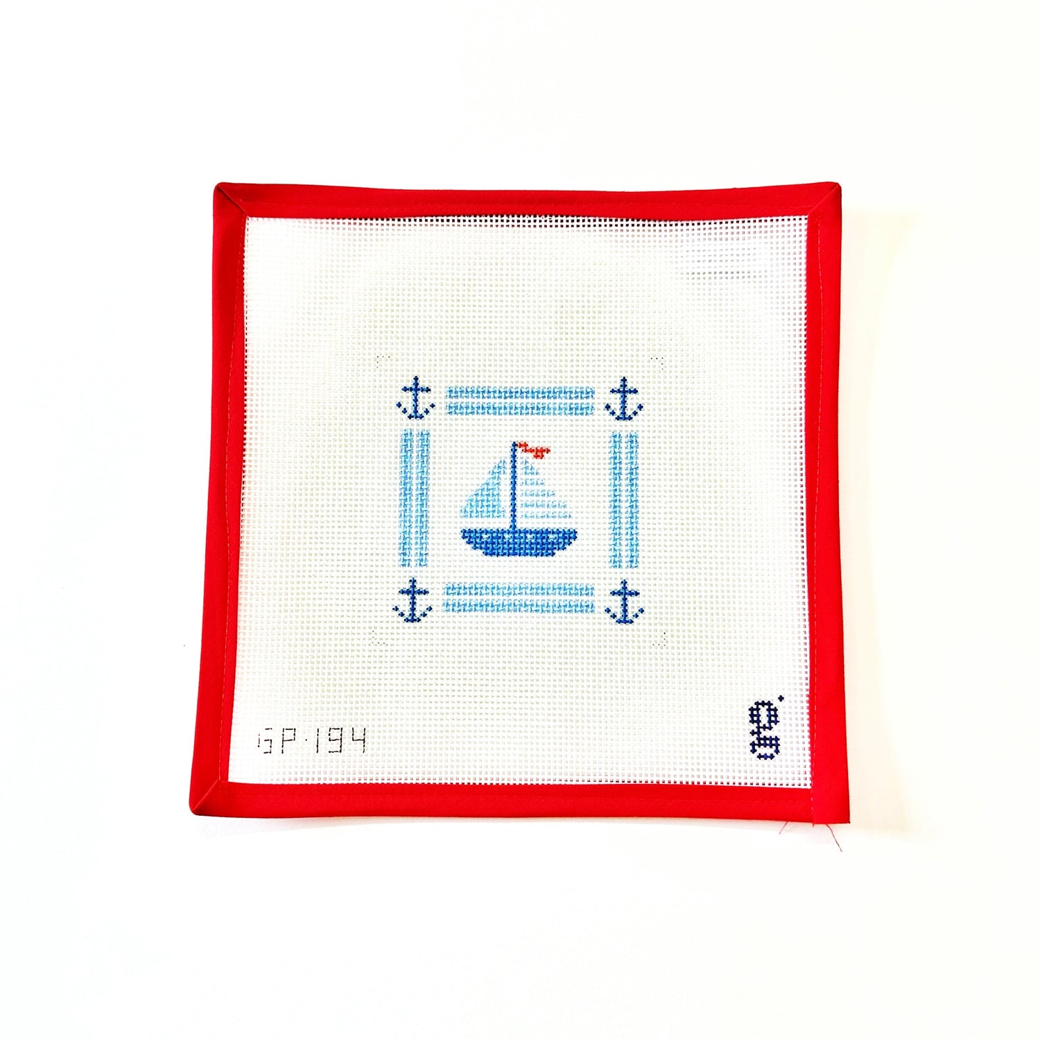 Sailboat Square Mini SignGoodpointCanvasThe Red Thread Atelier