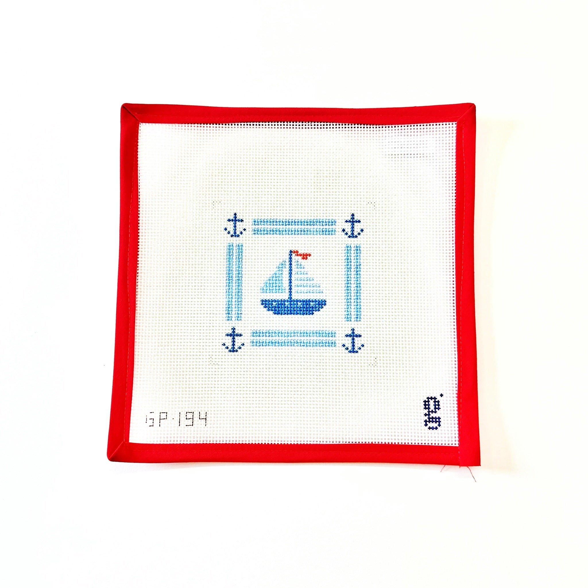 Sailboat Square Mini SignGoodpointCanvasThe Red Thread Atelier