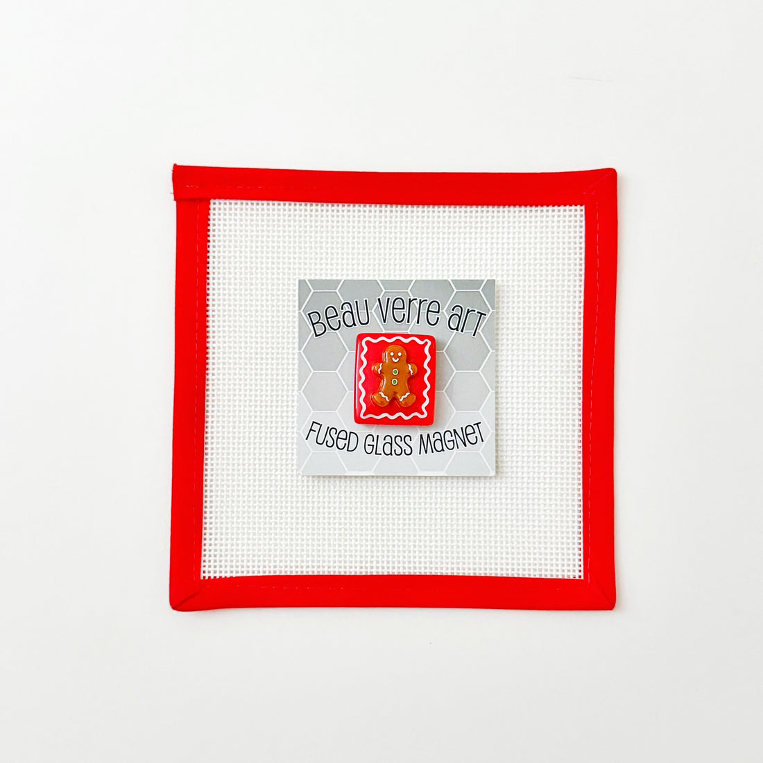 Gingerbread Man NeedleminderBeau Verre ArtNeedleminderThe Red Thread Atelier