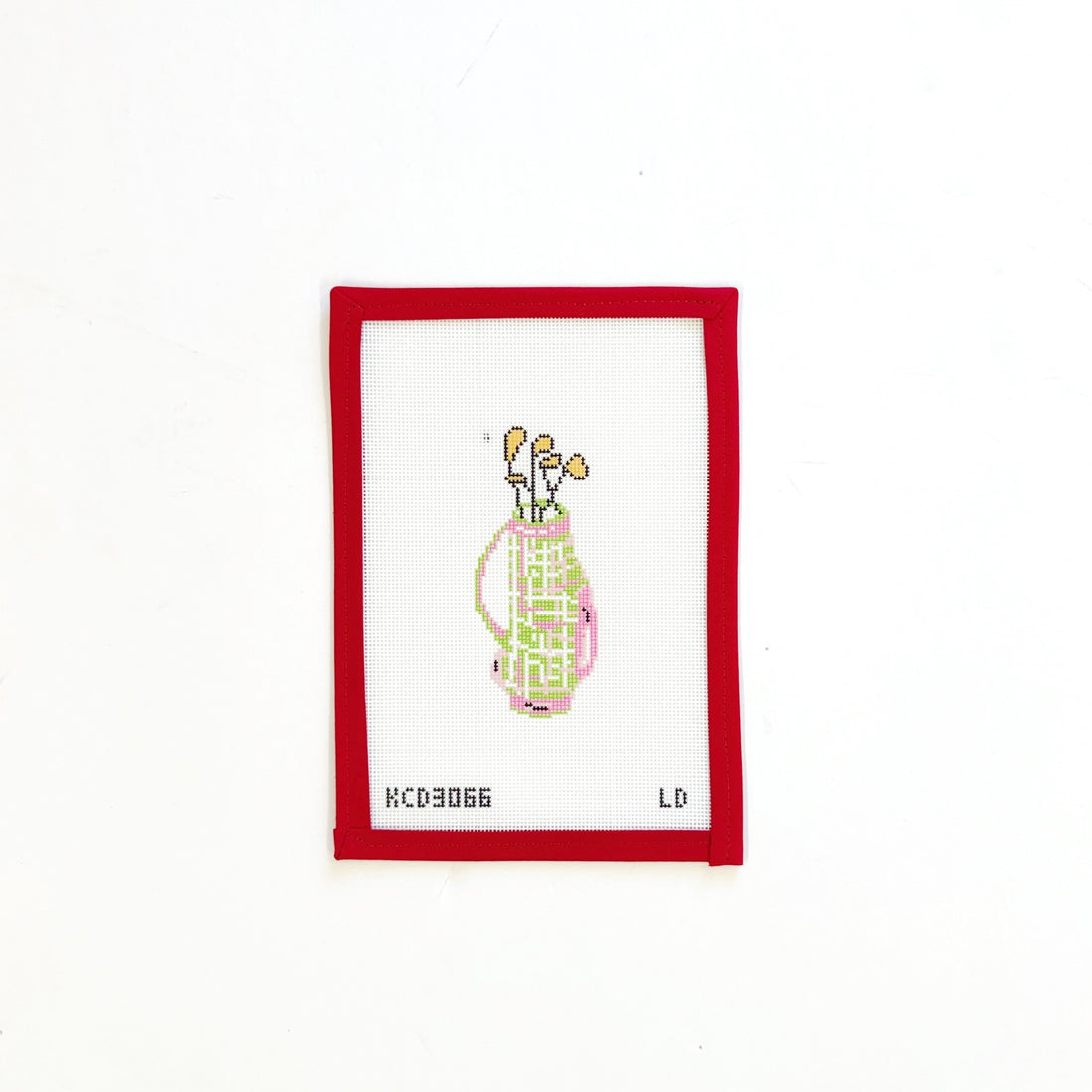 Green &amp; Pink Plaid Golf BagKCNCanvasThe Red Thread Atelier