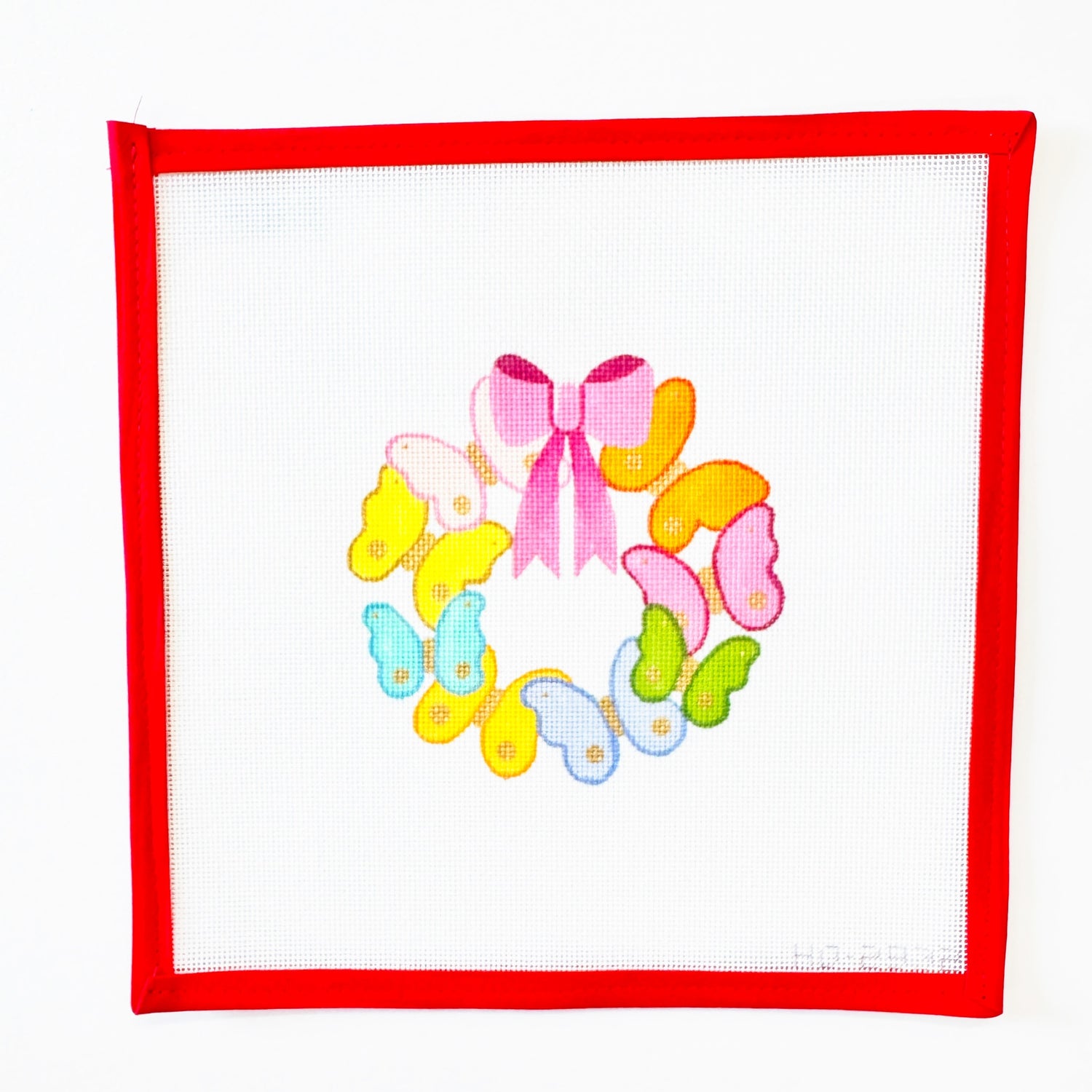 Butterfly Round OrnamentRaymond CrawfordCanvasThe Red Thread Atelier