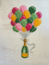 CLV034-C Champagne BalloonsCate La VieCanvasThe Red Thread Atelier