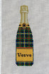 CLV004-T Champagne Bottle - TartanCate La VieCanvasThe Red Thread Atelier