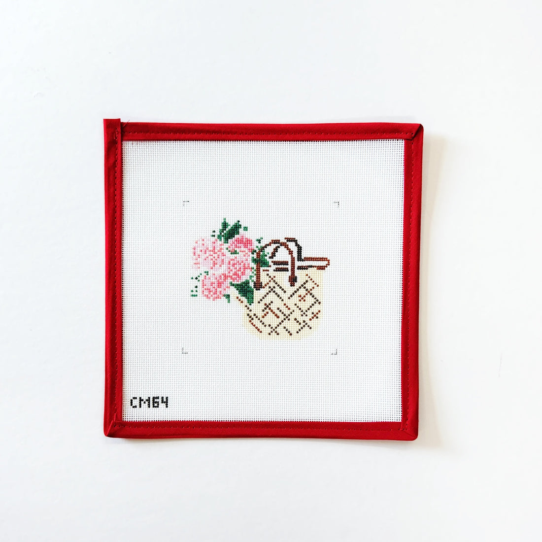 Pink Hydrangea BasketThe Needle BugCanvasThe Red Thread Atelier