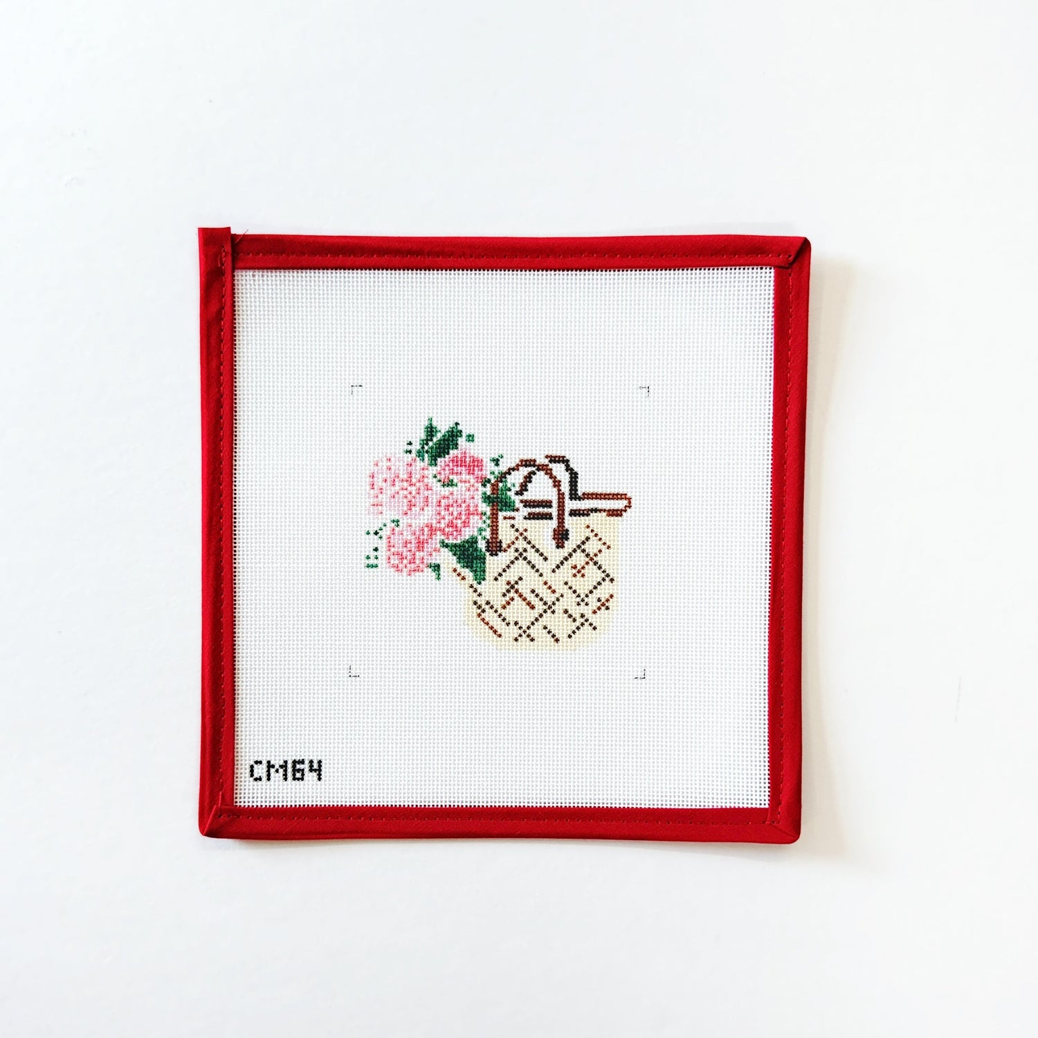 Pink Hydrangea BasketThe Needle BugCanvasThe Red Thread Atelier