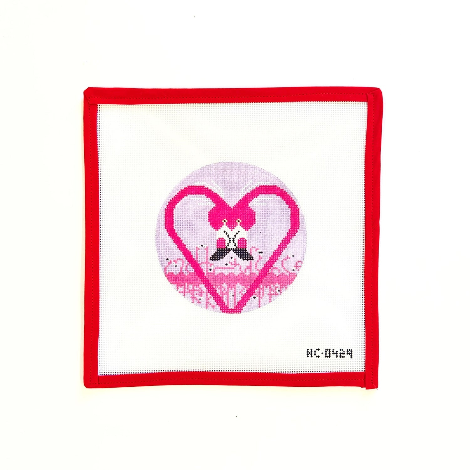 Flamingo Love OrnamentMeredith CollectionCanvasThe Red Thread Atelier