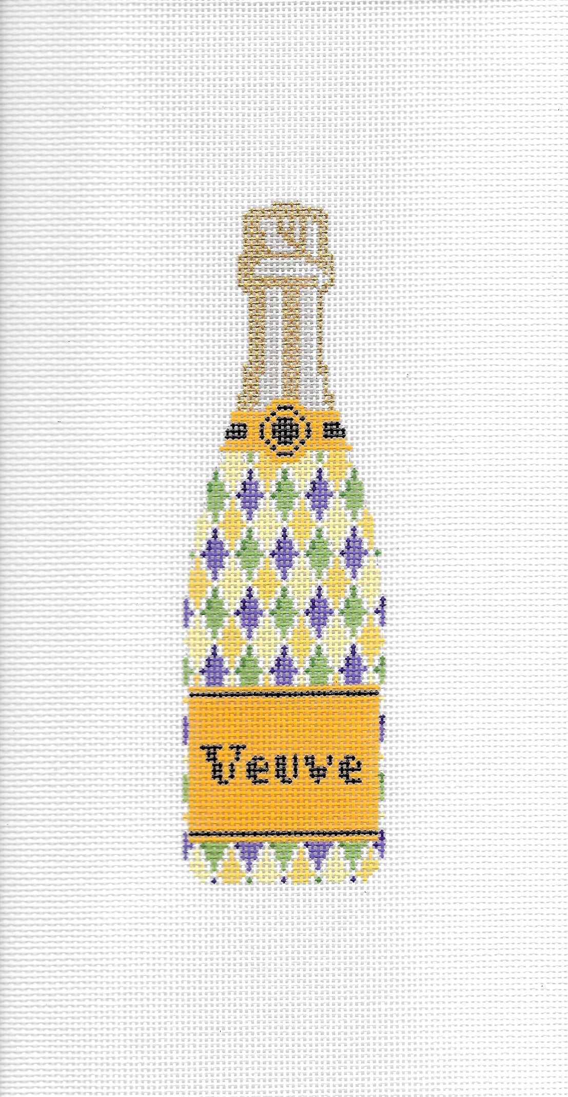 CLV004-HQ Champagne Bottle - Harlequin