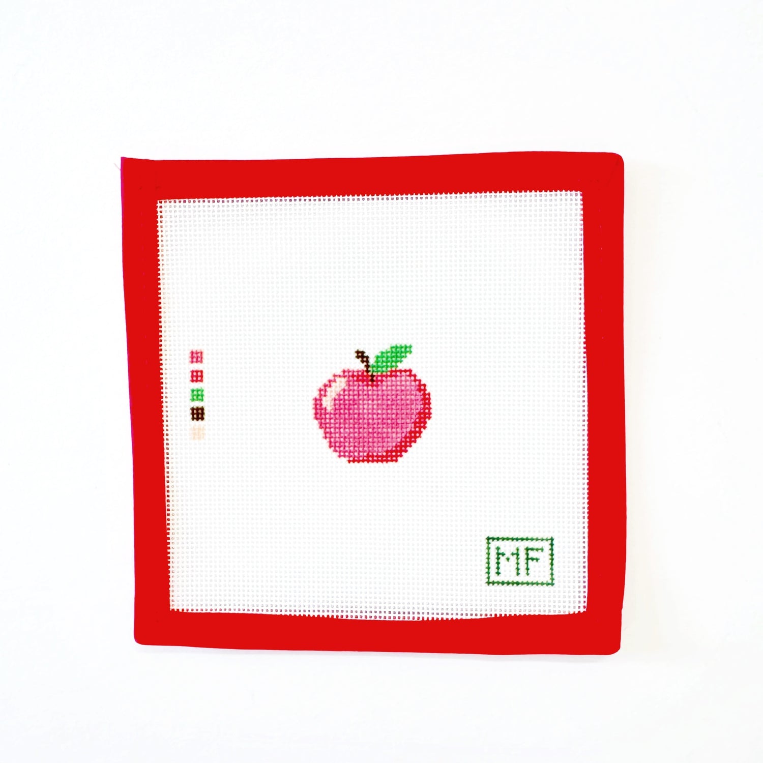 Mini Red AppleMF NeedlepointCanvasThe Red Thread Atelier