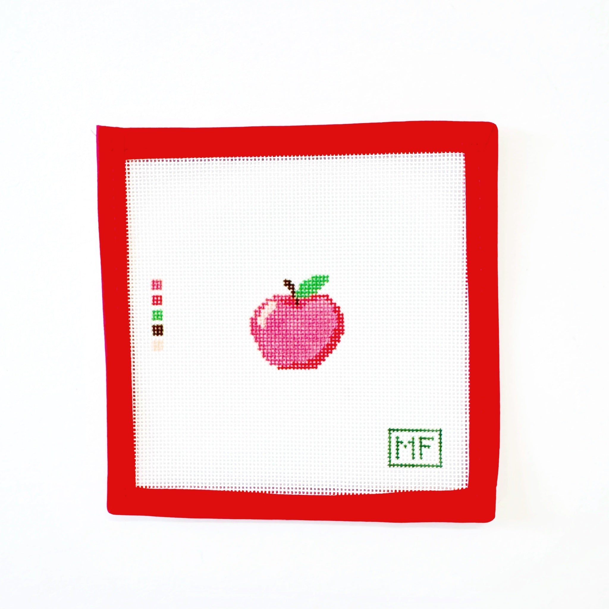 Mini Red AppleMF NeedlepointCanvasThe Red Thread Atelier