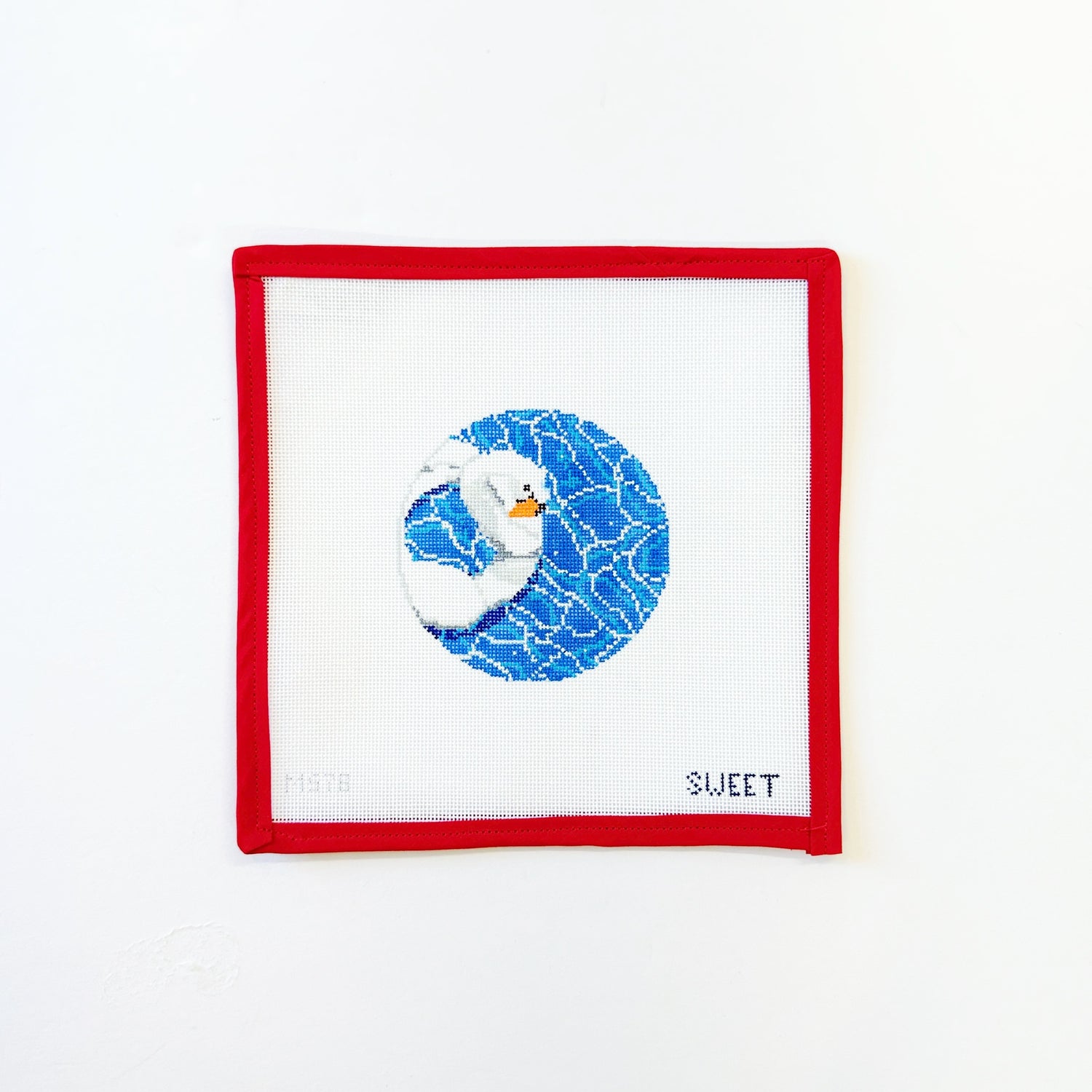 Swan Float OrnamentGingham StitcheryCanvasThe Red Thread Atelier
