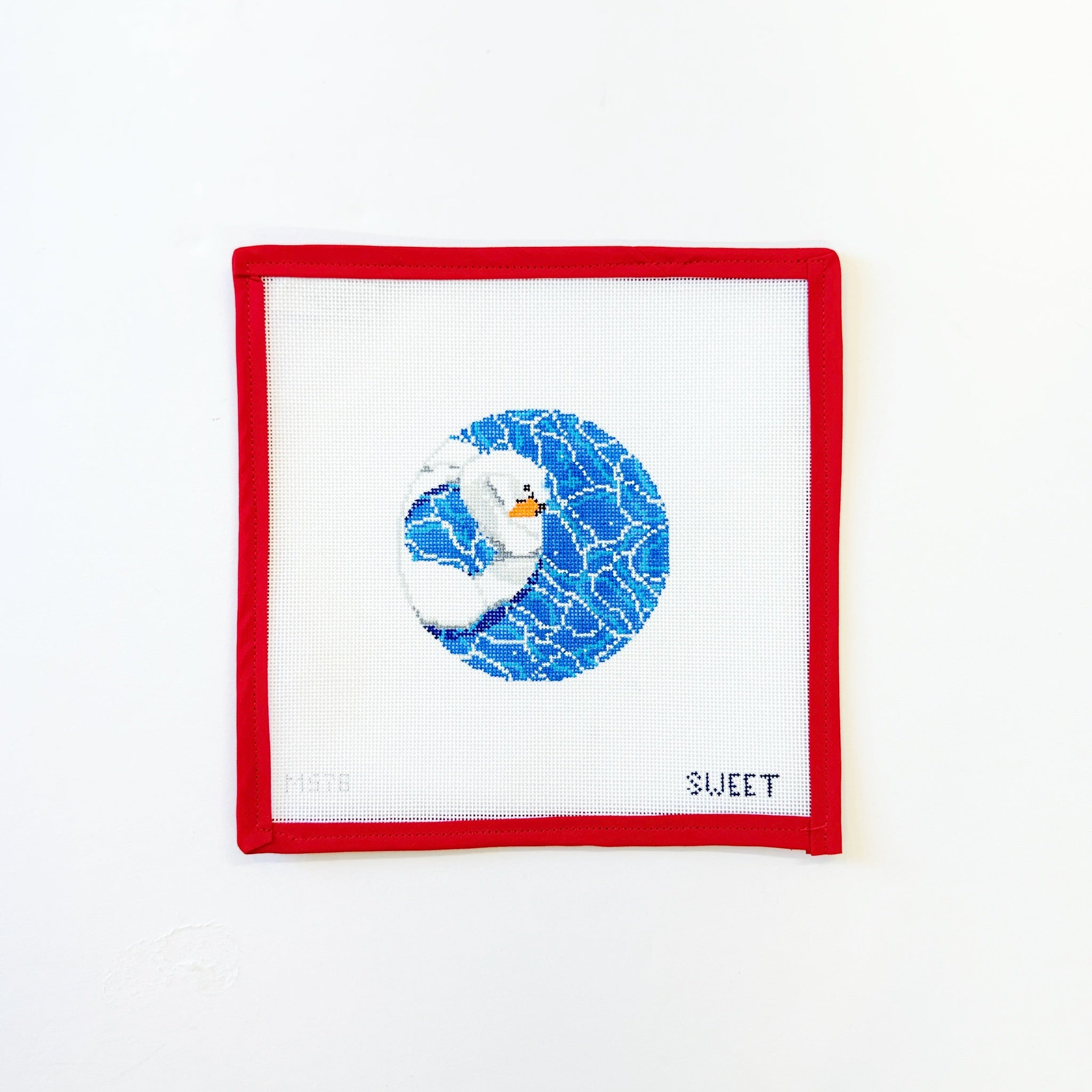 Swan Float OrnamentGingham StitcheryCanvasThe Red Thread Atelier