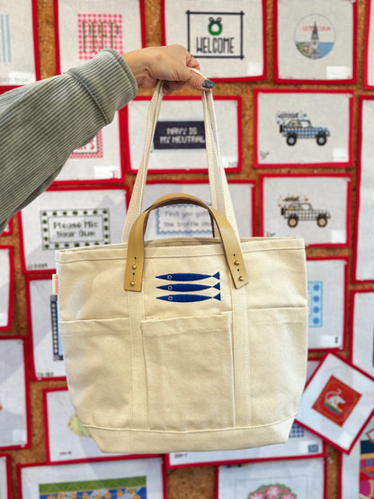 Le Stitch Icon Tote w leather handles