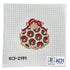 Wreath Gilded Scallop ornament needlepoint canvas by SCT Designs for KCN Designers