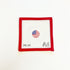Flag Key Fob InsertRachel BarriCanvasThe Red Thread Atelier