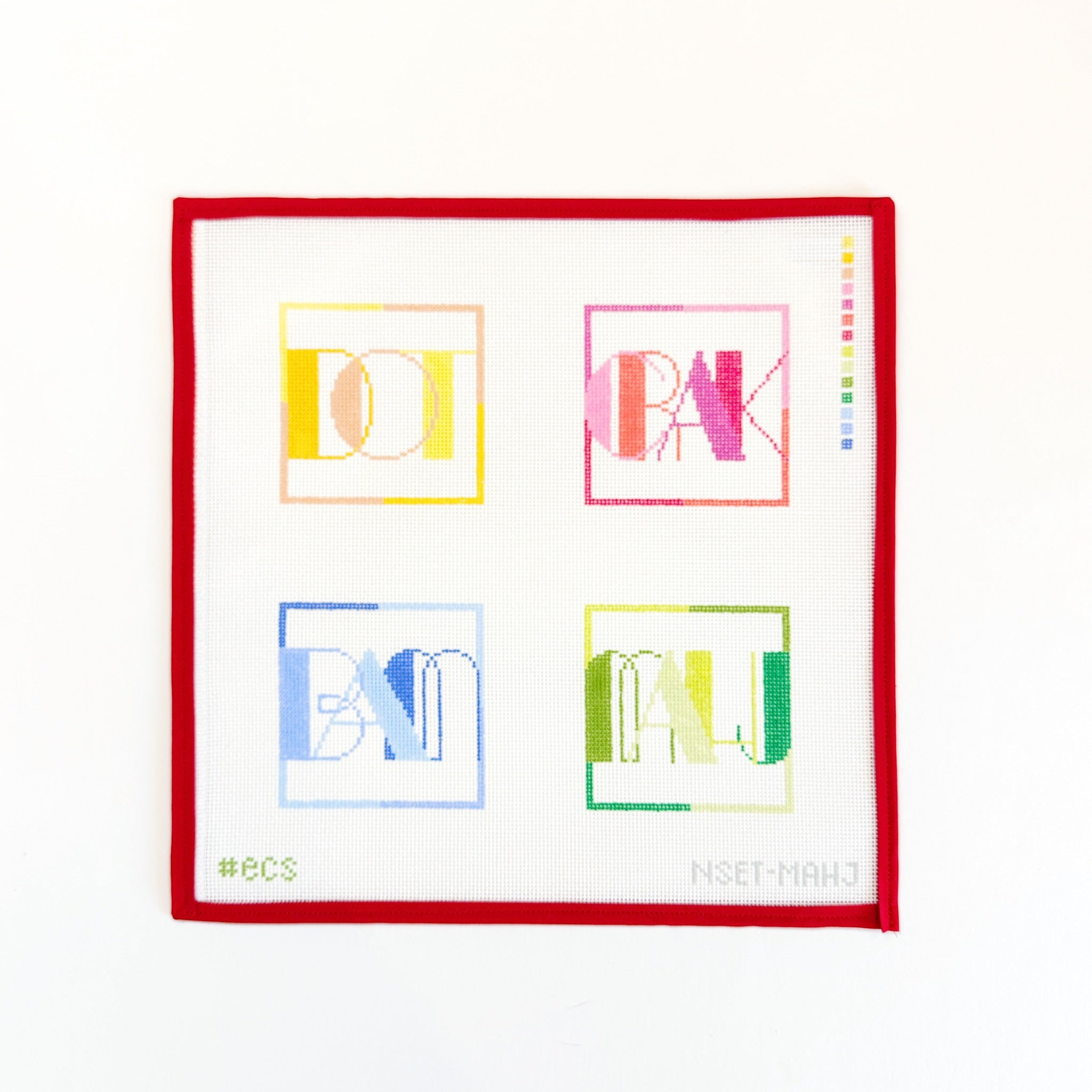 Mahj Coaster SetElizabeth Crane SwartzCanvasThe Red Thread Atelier